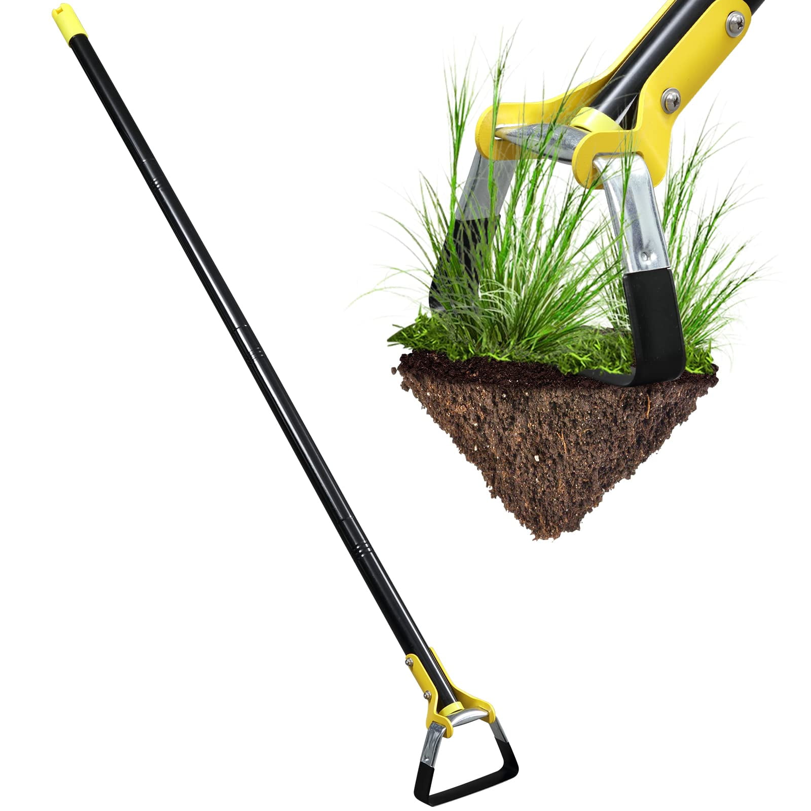 Hula Hoe, Garden Hoe Tool with 54 inch Adjustable Steel Handle Heavy Duty for Weeding, Planting